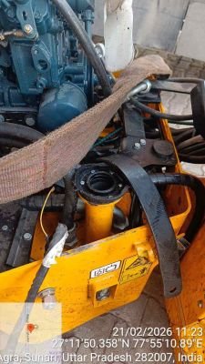 Damaged JCB Road Roller Machine